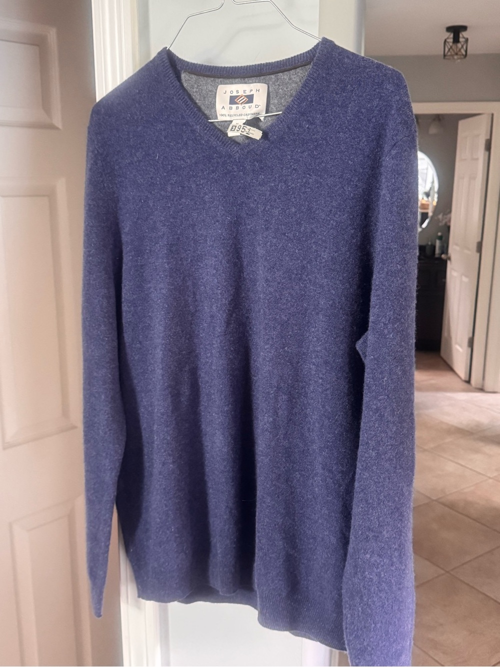 Joseph Abboud Men's V-Neck Sweater in Deep Navy Blue